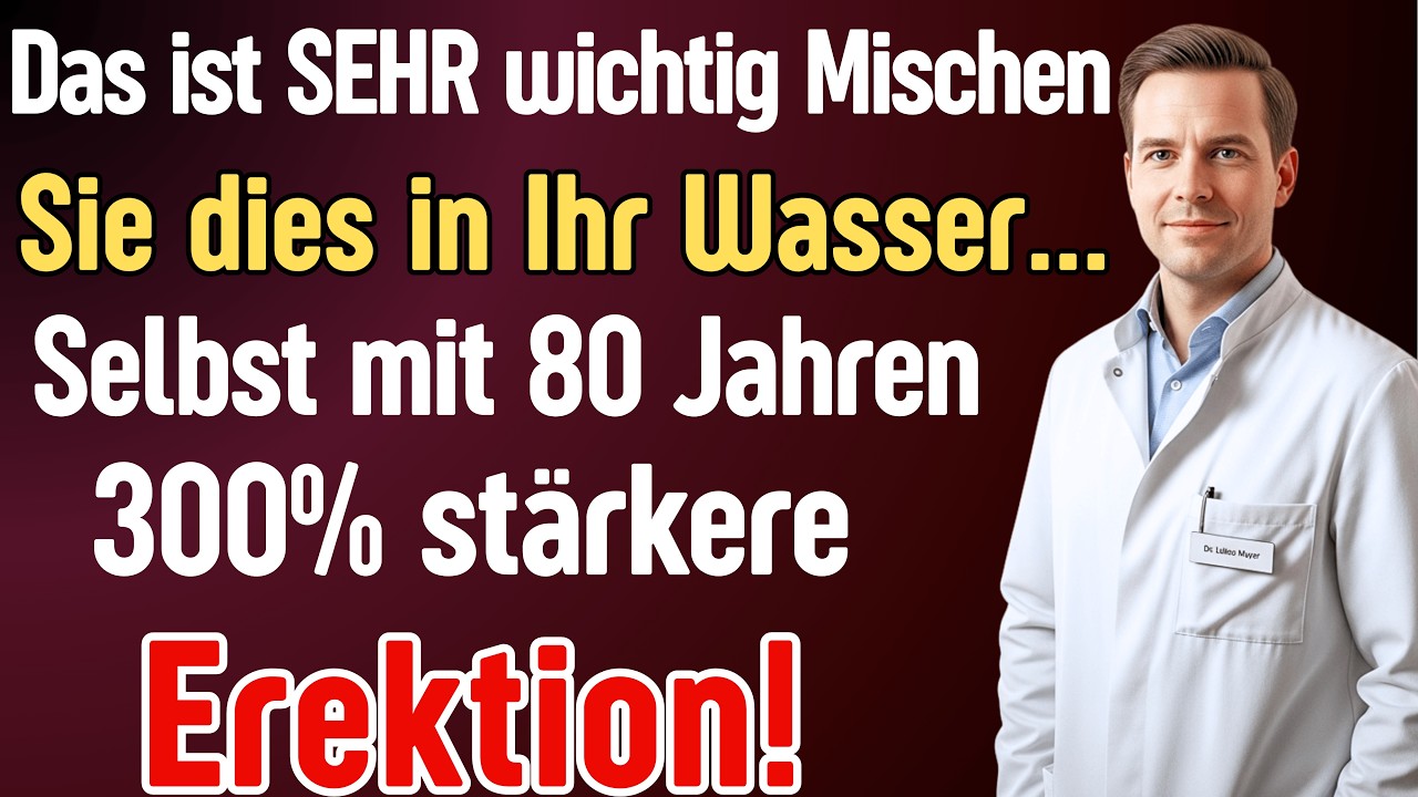 Männer über 50: Hören Sie auf, nur reines Wasser zu trinken! Mischen Sie dies für bessere...