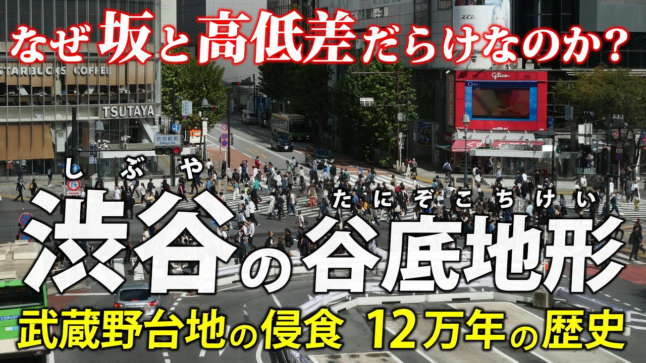 東京･渋谷の谷 ｜ なぜ坂だらけなのか？ 12万年前の扇状地の高低差を歩き回って解説します