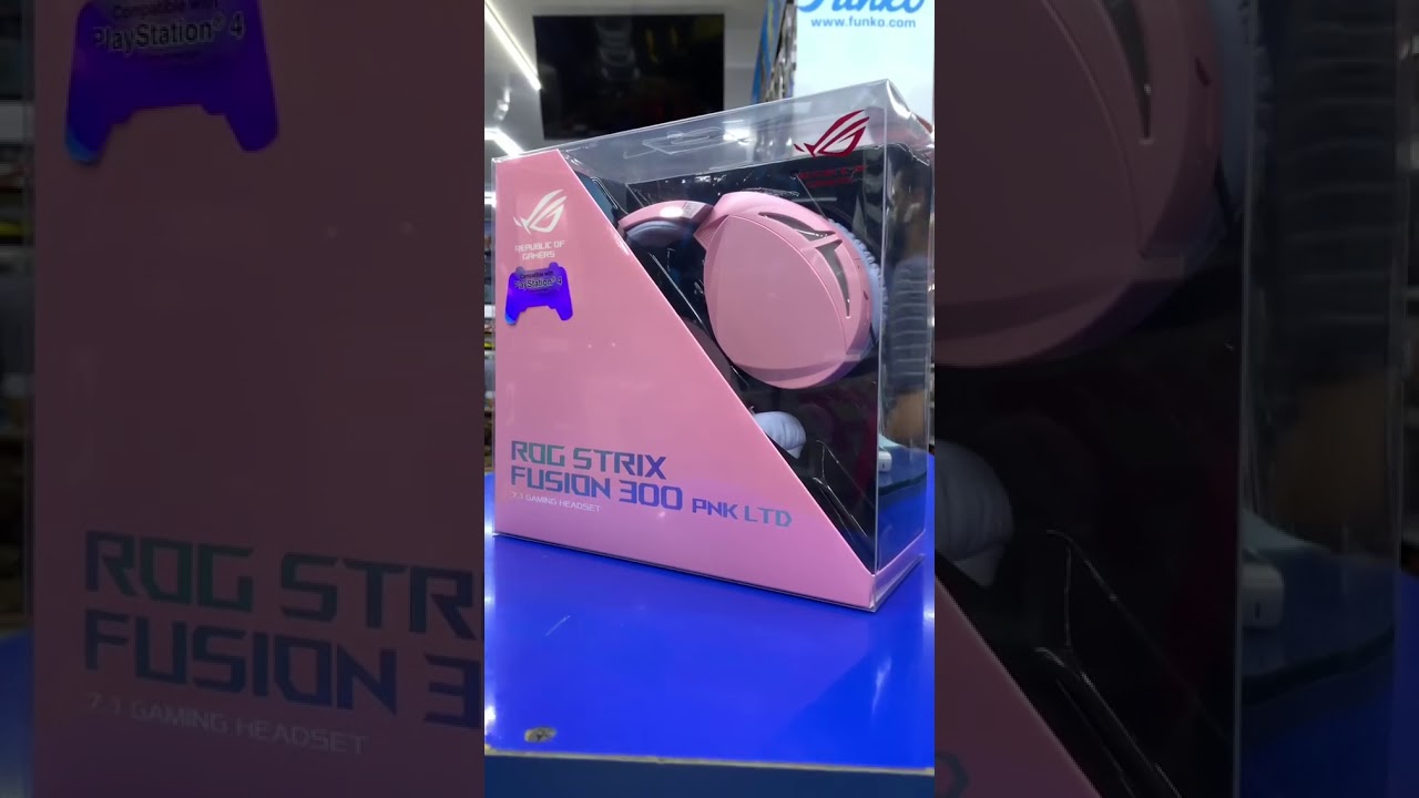 Asus Rog strix fusion 300 pink Headset unboxing