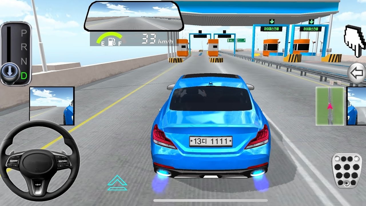 Driving Tesla car first time || car game || police piche aa gayi || car driving