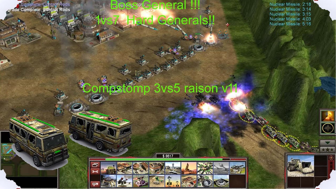Boss General 1 vs 7 Hard Generals. (Compstomp 3vs5 raison v11)