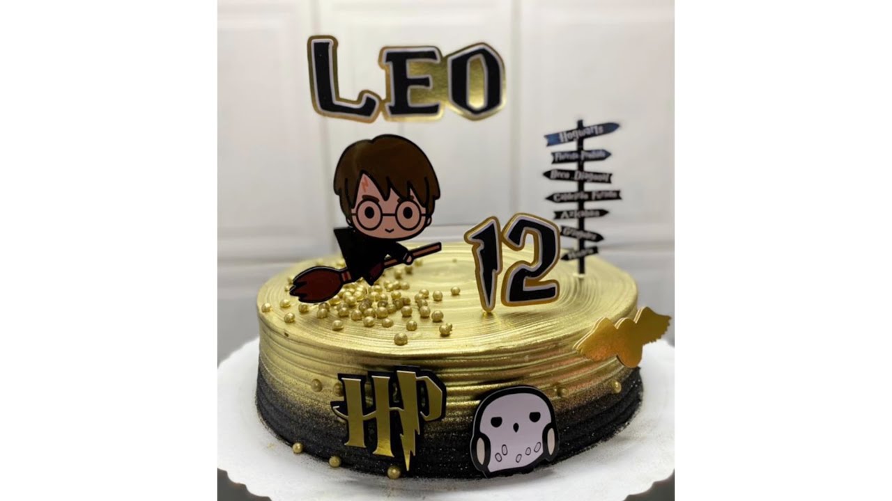 DECORANDO BOLO HARRY POTTER C/ EFEITO DOURADO