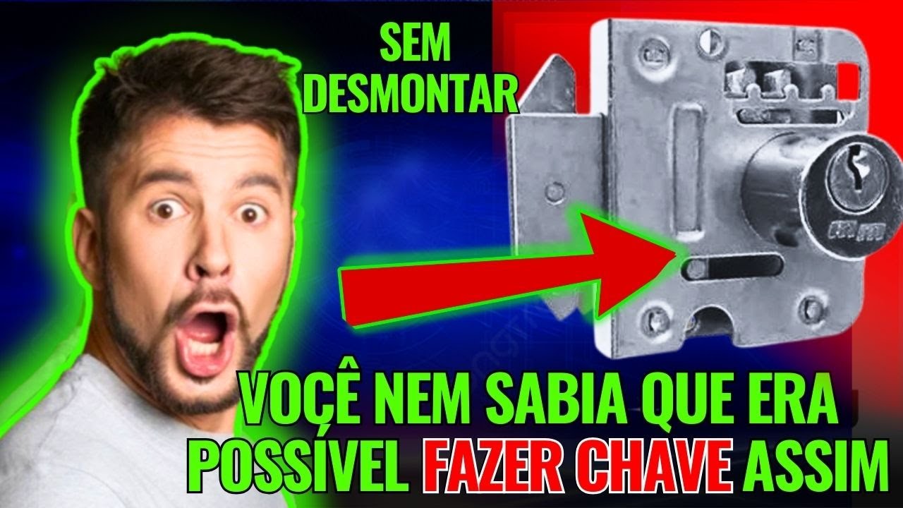 🔑 COMO FAZER UMA CHAVE PARA QUALQUER FECHADURA SEM DESMONTAR