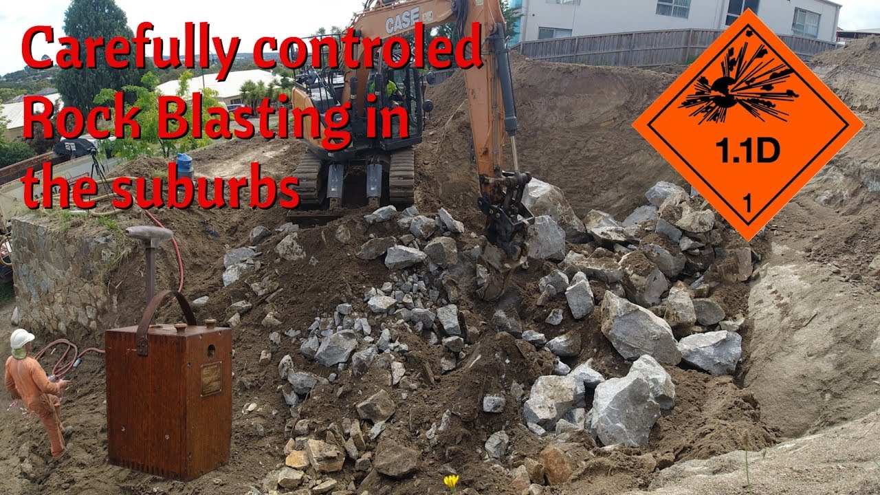Carefully controlled Rock Blasting in the suburbs.