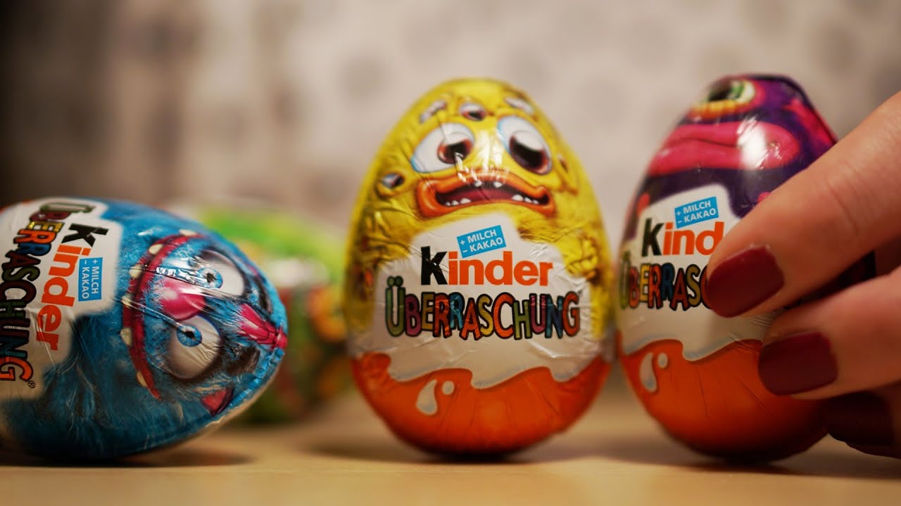 Binaural ASMR feat. Brittany ASMR. Opening four Kinder Eggs (Soft-Spoken)
