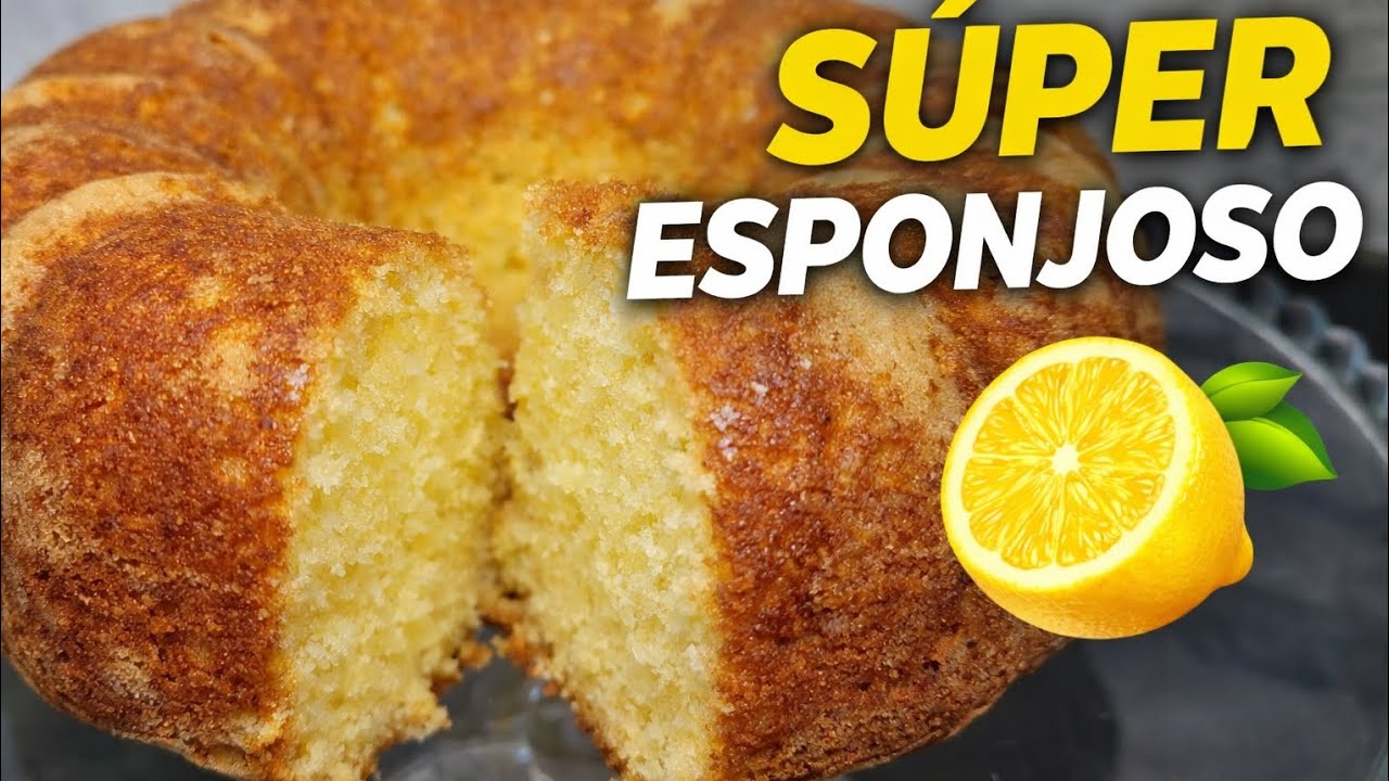 👉 BISCOCHÓN CASERO DE LIMÓN 🍋 | Receta 3-2-1 fácil y esponjosa