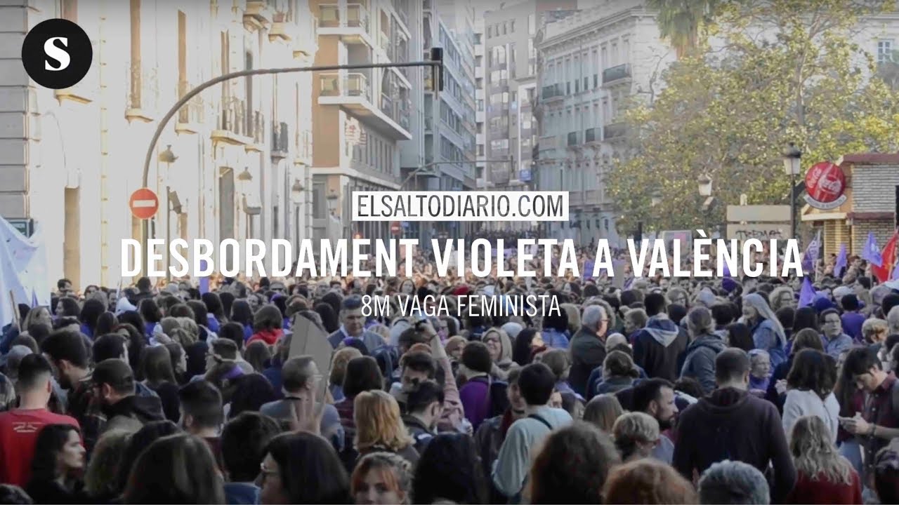 Desbordament violeta a València - 8M Vaga feminista