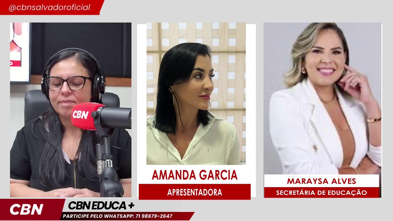 CBN EDUCA + AO VIVO | 11/02/2026 | 15HS | QUARTA Participe pelo WhatsApp (71) 98679-2647