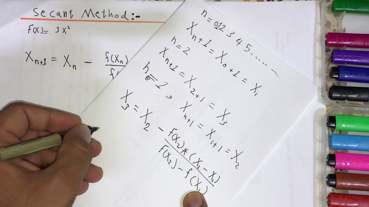 تحليلا عددية secant metod
