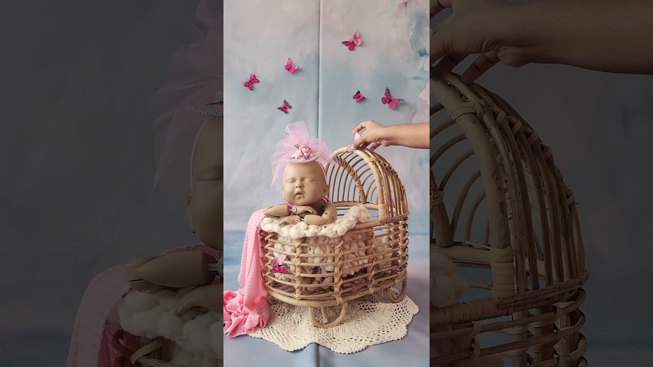 Newborn Baby Posing Ideas | Newborn Photoshoot Ideas | Floral Themed Setup for Newborn Photoshoot