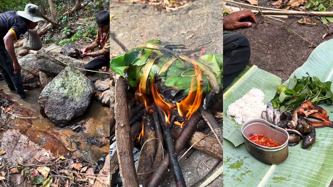 ដេីរកត្រីក្រោមថ្ម ដុតនិងអាំង នឹកពេលវេលាល្អ Where To find fish Under rocks Grilled And Roasted