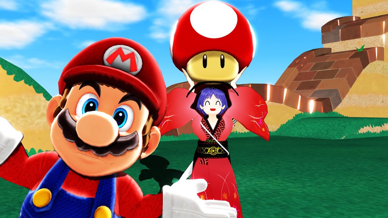 (Mario X 東方 / Touhou MMD) Shimmy finds a Power Mushroom