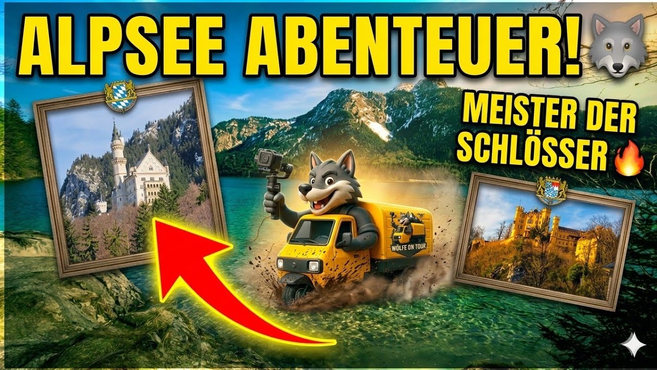 Wandern am Alpsee in F&uuml;ssen Allg&auml;u ,vorbei an den K&ouml;nigsschl&ouml;ssern Hohenschwangau und Neuschwanstein