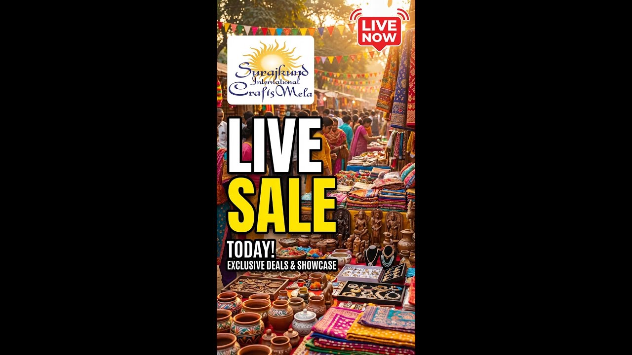 Surajkund Mela 2026 Live | Handicraft, Art & Culture Mega Sale | India’s Biggest Craft Fair