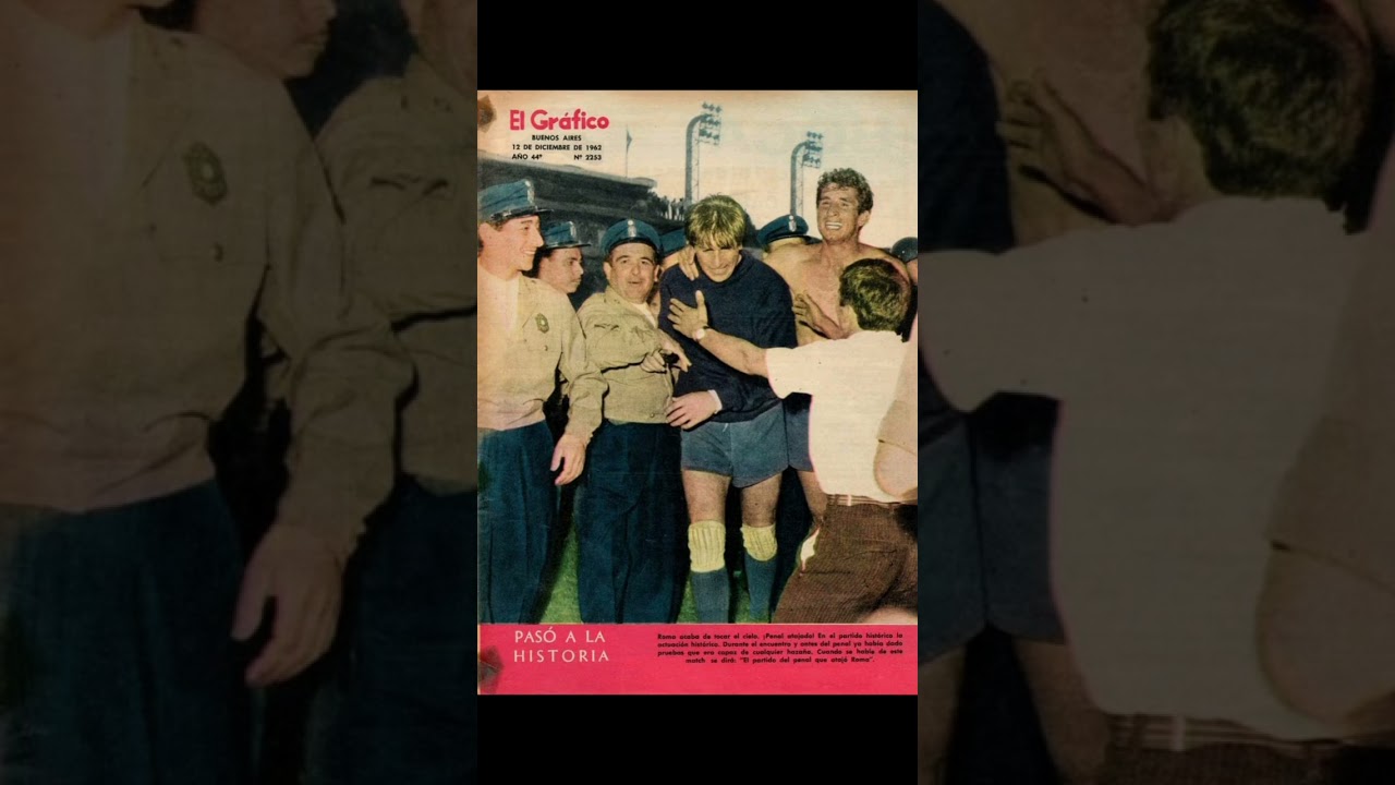 Boca campeón 1962. Penal atajado por Roma a Delem. Relato Bernardino Veiga