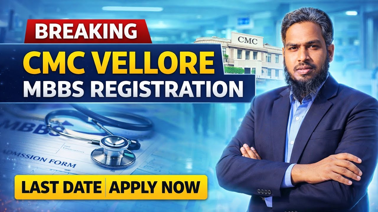 CMC VELLORE MBBS REGISTRATION START! Last Date Miss Ki To Chance Gaya!