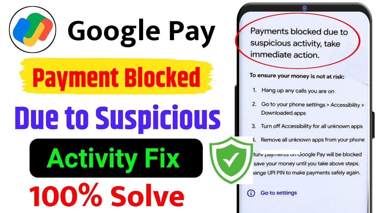 Google Pay Payment Blocked Due To Suspicious Activity Problem Solve | GPay Fix 2026