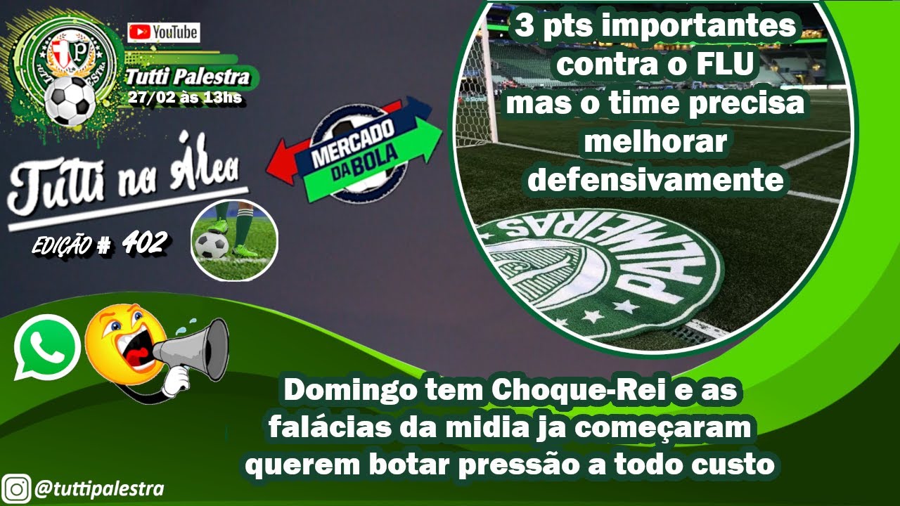 🔴#AOVIVO | Tutti na Área #402 - Boa vitória contra o FLU mas temos muito que melhorar ainda.