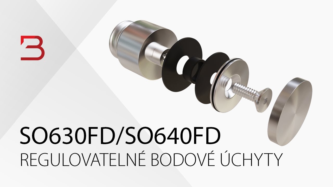 Regulovatelné bodové úchyty s krytkou PIEMONTE (SO630FD/SO640FD) - 2 | Bodové úchyty - BARTOSINI