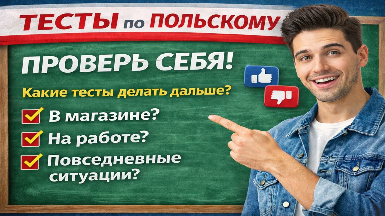 Практические тесты на грамматику и логику предложений. Польский язык A1 - A2