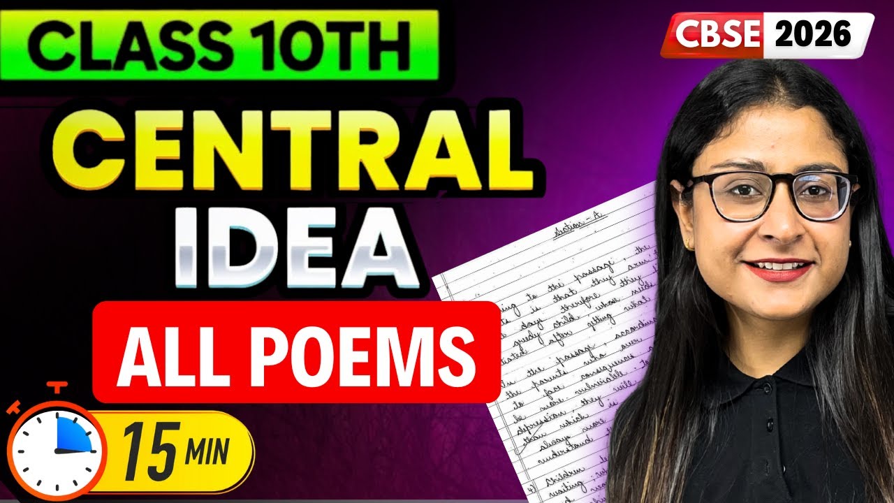 🔥 Class 10 English | All Poems Central Idea in One Shot 📝 Poetic Devices | CBSE 2026 | Nikita Singh