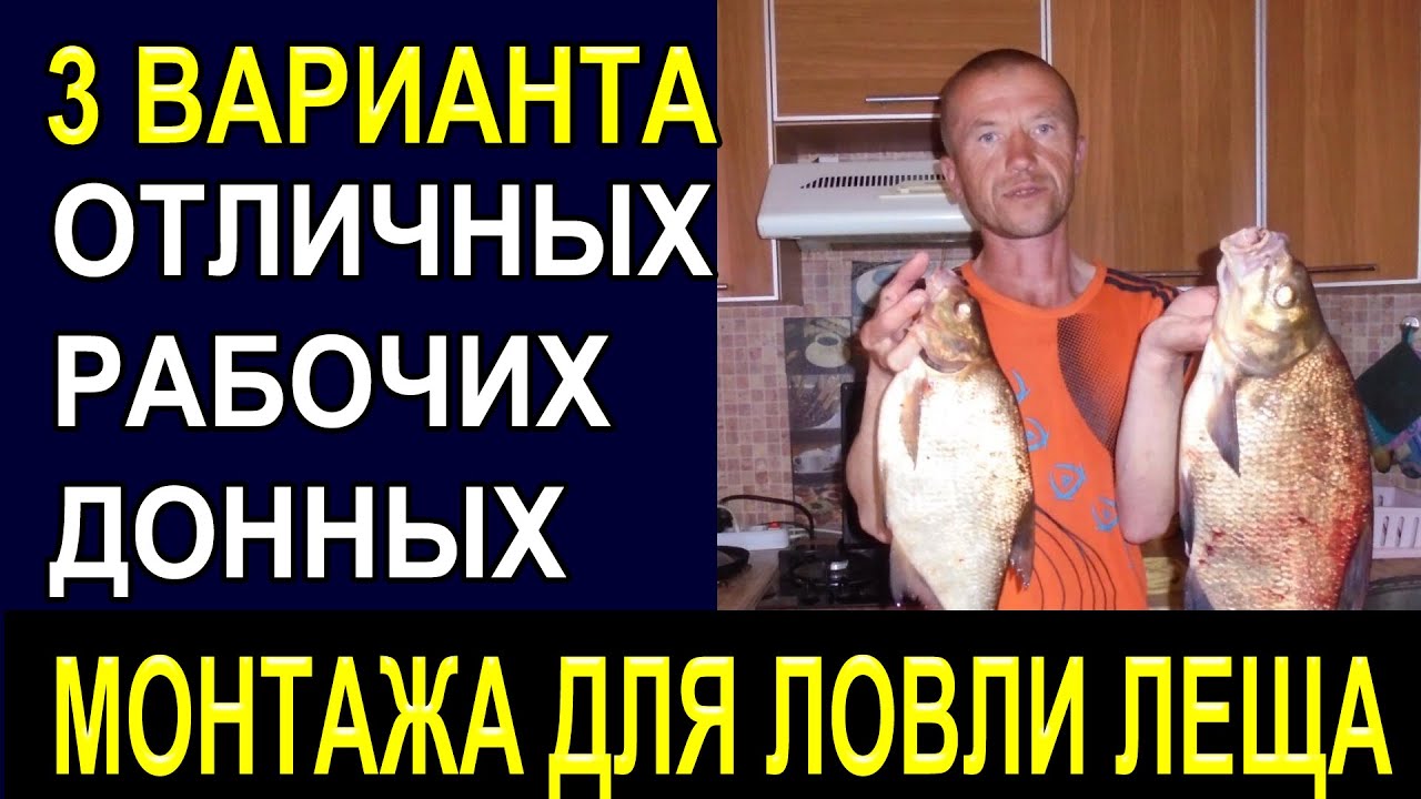 Три варианта донной оснастки для ловли леща, карпа, карася. Донный монтаж для реки и озера
