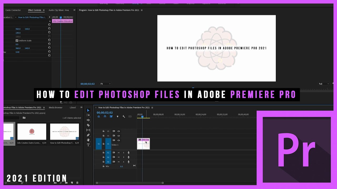 How to Edit Photoshop Files in Adobe Premiere Pro. (2021 Edition)