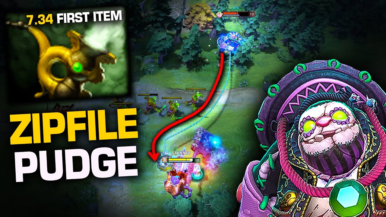 Zipfile Pudge Patch 7.34 First Item Pipe of Insight | Pudge Official