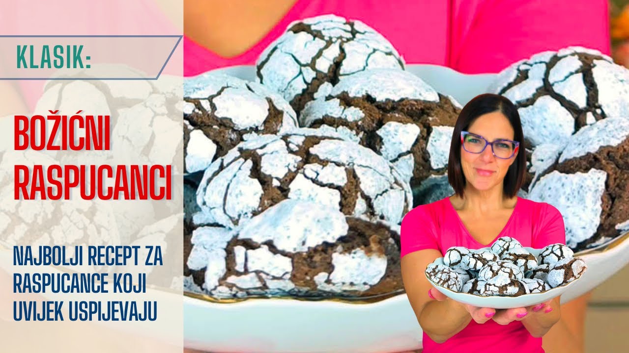 NAJBOLJI Raspucanci: Mekani i Sočni Božićni Kolači (Crinkle Cookies Recept 2025)