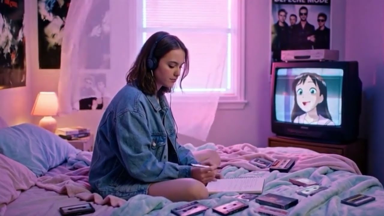 Deep Work in the Purple Room -  Música Synthwave para trabajar o estudiar 105 BPM
