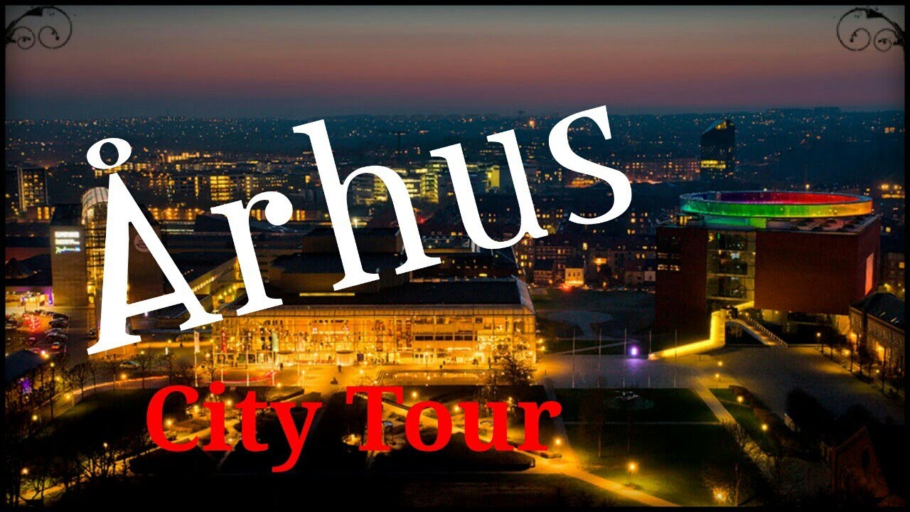 Aarhus, (&Aring;rhus) Jutland,  (Jylland), Denmark (City Tour) walking and cycling.. GoPro