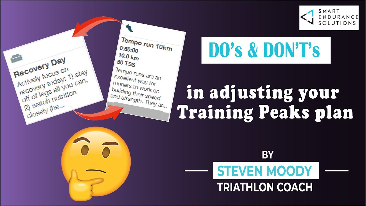 The dos and do nots when moving sessions in your training peaks plan