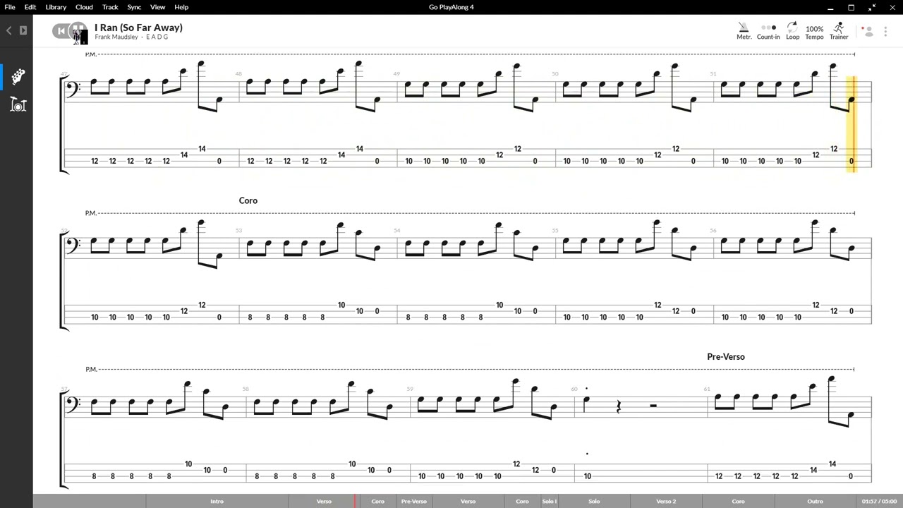 A Flock Of Seagulls - I Ran (So Far Away) Play Along Bass Tabs