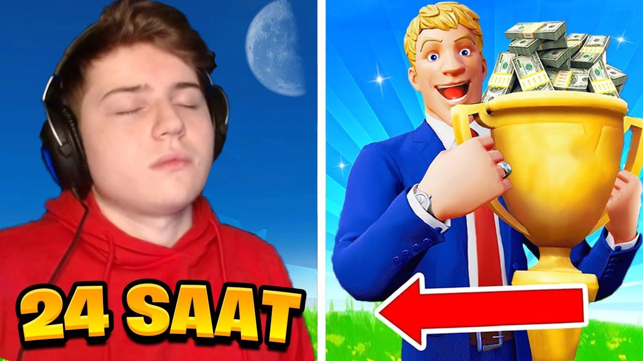 *24 SAAT* Boyunca Fortnite Oynamak ... !!