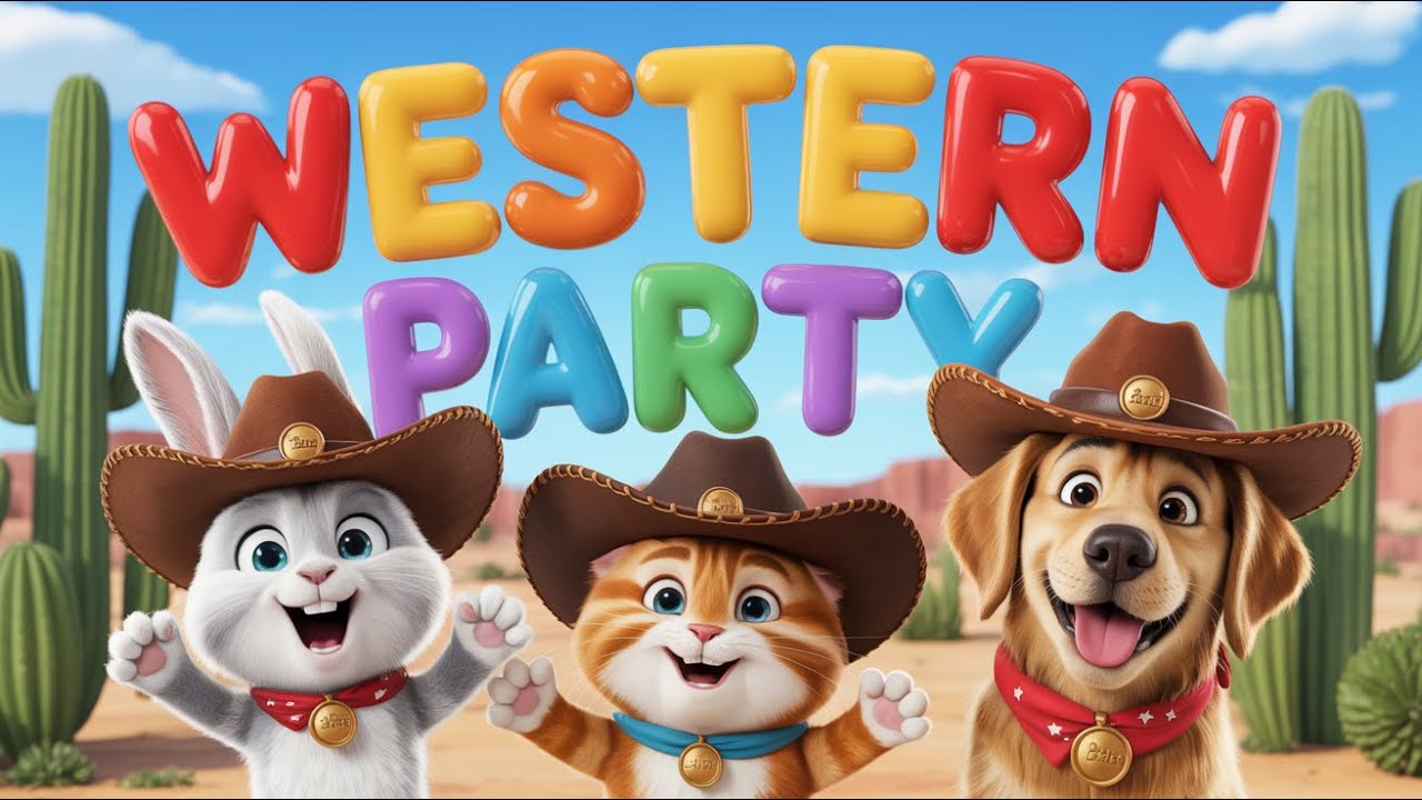 Fun Cowboy Animals Dance! | Upbeat Kids Songs & Western Nursery Rhymes (12 Min)