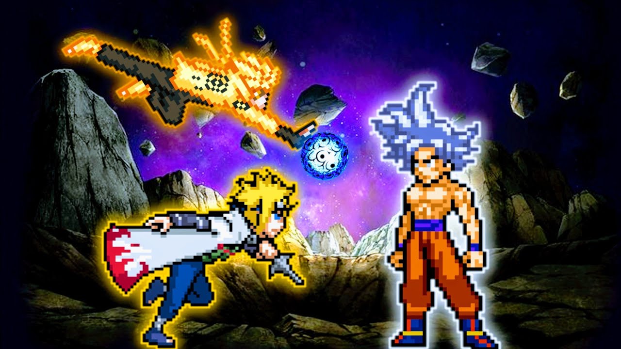 Minato Hokage(Om Hy) & Naruto(All Form) VS Goku MUI DBFZ in Jump Force Mugen