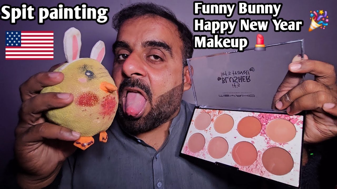 ASMR - Spit painting Your Happy New Year 🎉 Makeup 💄 (Slow Mouthsounds and satisfying Tingles)