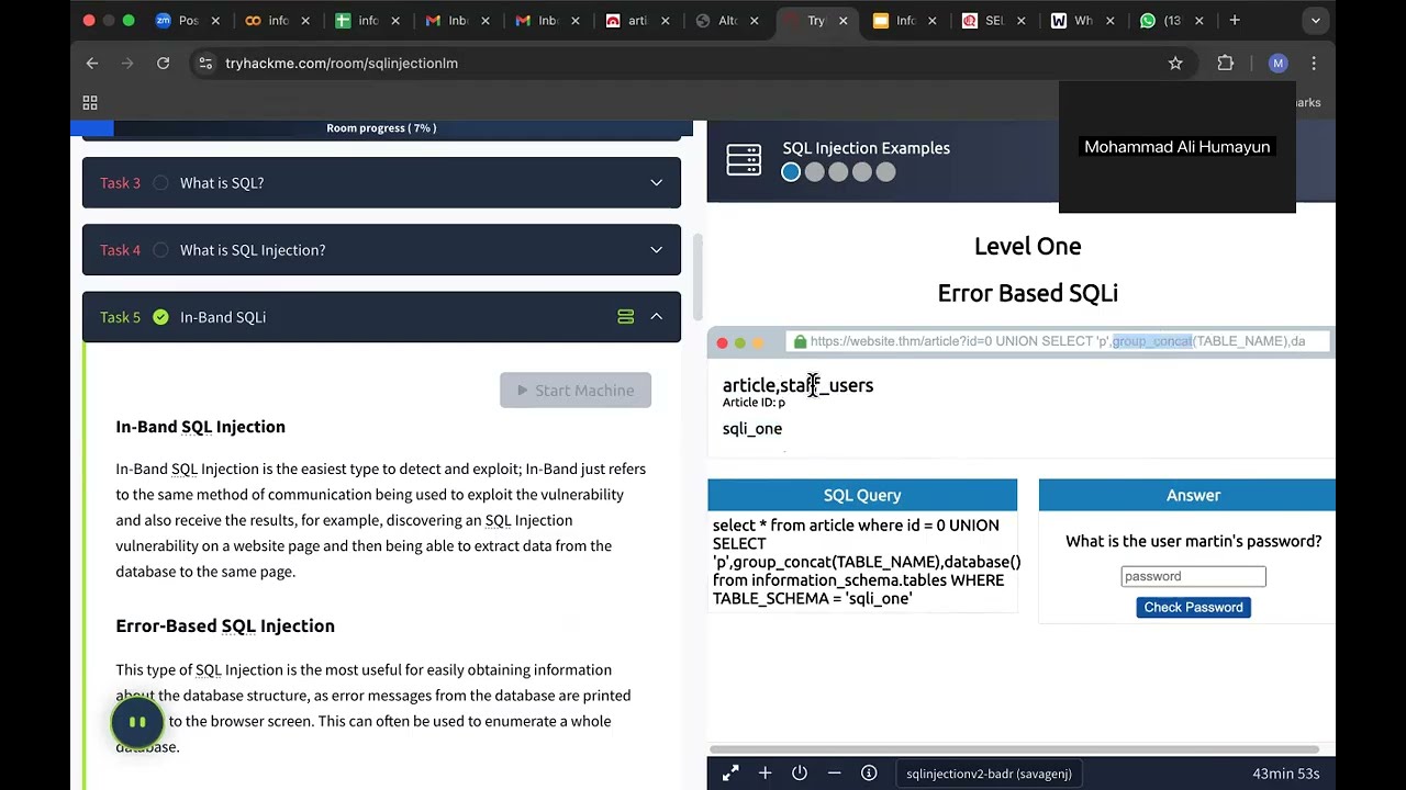 SQL Injection TryHackMe Room Walk Through [Urdu]