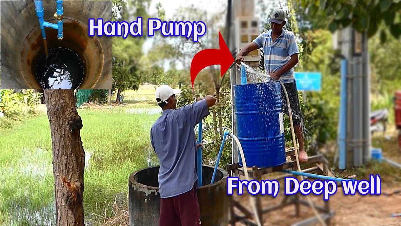 How to make hand pump from deep well - Amazing water pump from well