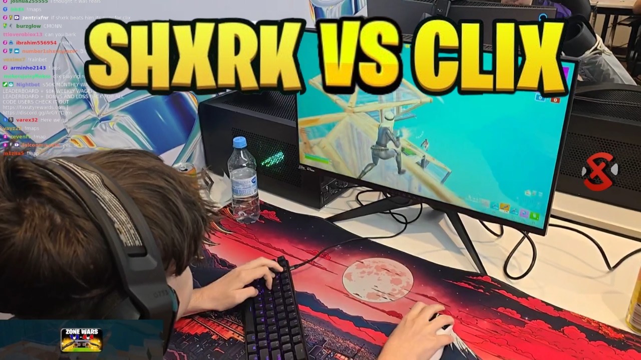 Shxrk ПРОТИВ Clix в Zone Wars 1x1 на LAN!
