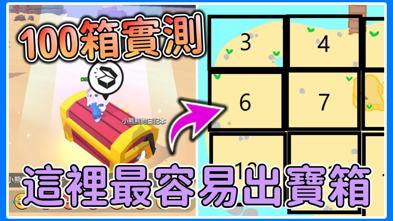 【薏仁】天天玩樂園－實測100箱！找到了最容易挖寶箱的地區？#playtogether