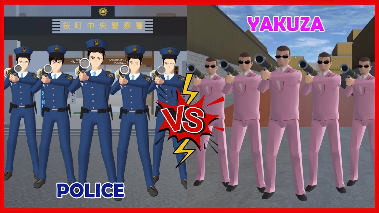 New Police VS Yakuza Momo-gumi || SAKURA School Simulator