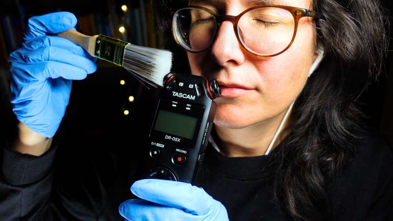 ASMR Slow Tascam Mouth Sounds & Face + Mic Brushing (1Hour+)