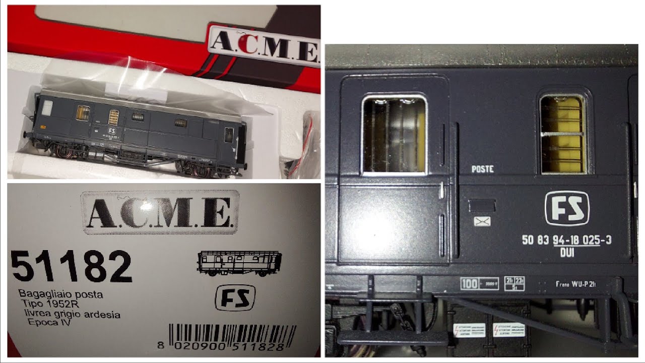 Scopriamo da vicino il nuovo piccolo bagagliaio-postale FS due assi grigio ardesia di A.C.M.E. 51182