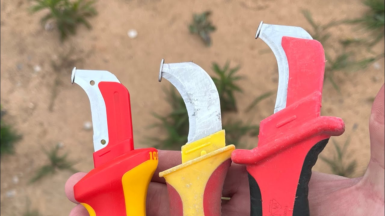 Сравнение ножей с пяткой НМИ-01 (TDM), НМИ-01А (КВТ), KN-9855 (Knipex)