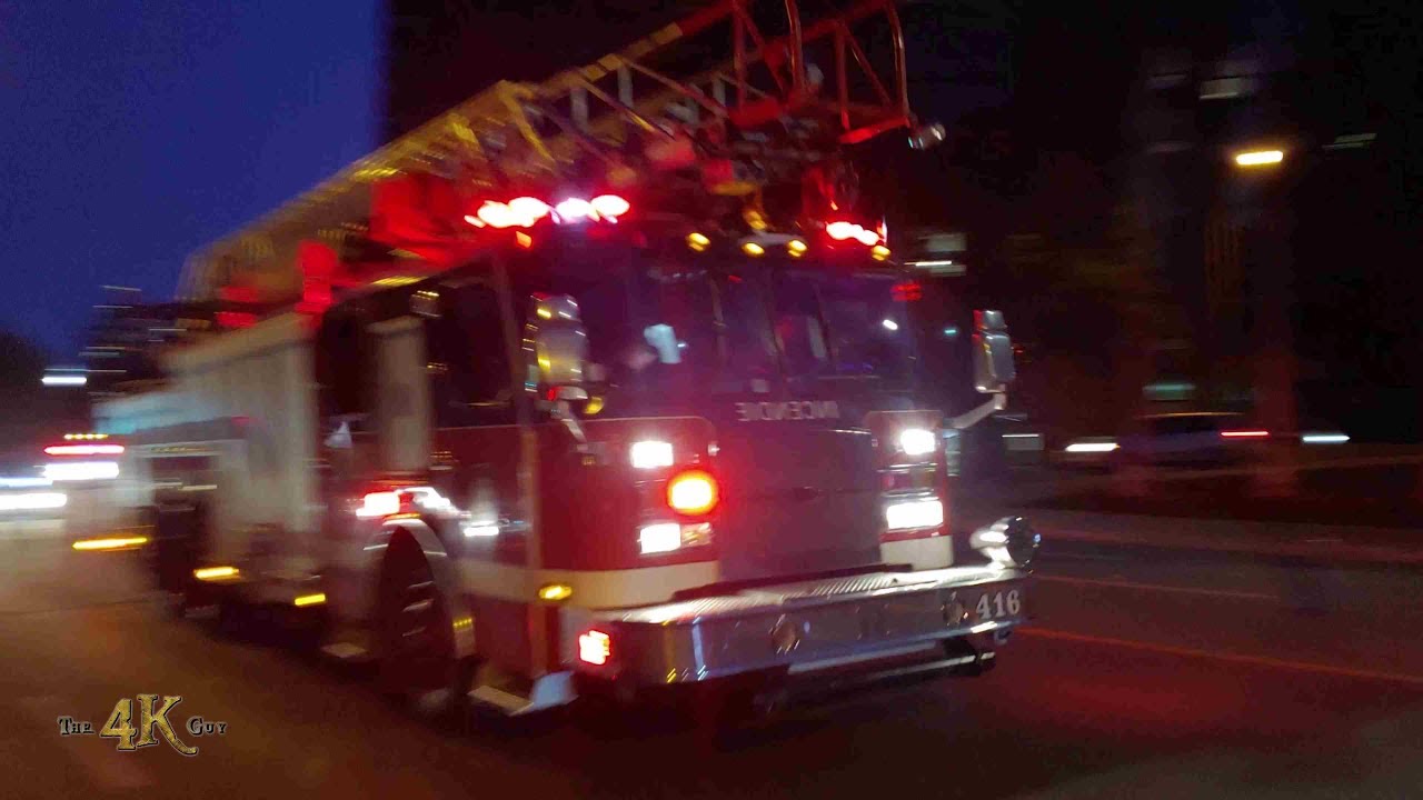 Montréal: Le SIM répond à un feu en urgence / Fire dept responding with sirens 8-26-2019
