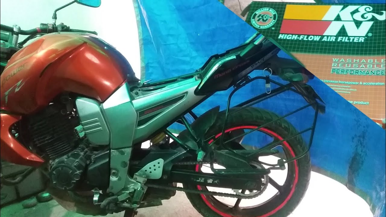 K&N air filter on Fz16.||Real Sound| Direct Fit