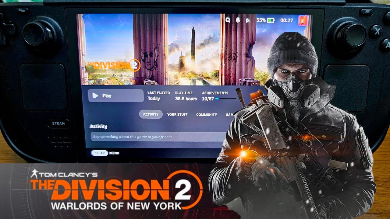 The division 2 warlords of New york on the Steam Deck