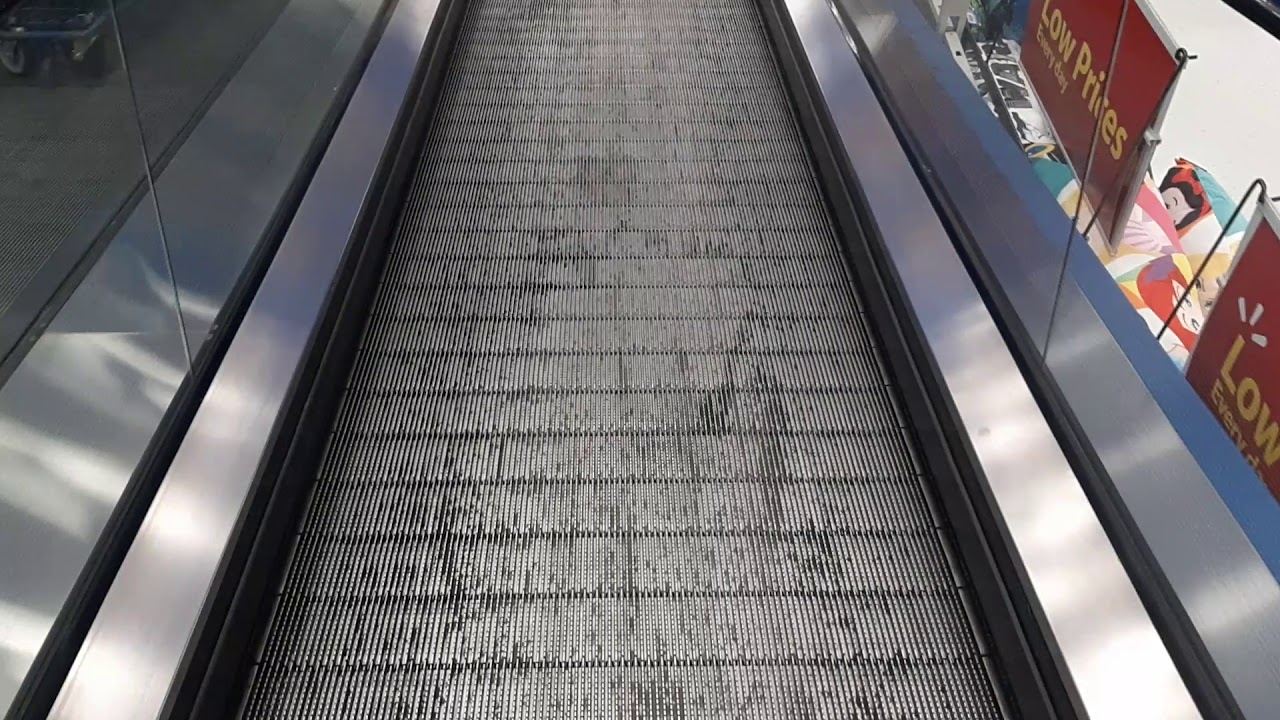Unique Schindler Inclined moving walkways at Walmart in Square One Shopping Center in Mississauga ON