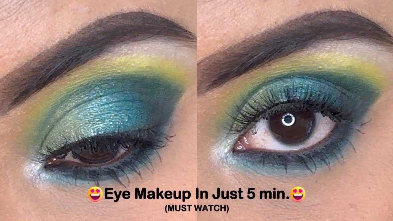 How To Do Eye Makeup In Just 5 min.🤫ಮೆಹೆಂದಿಗೆ ಐಶಾಡೊ ಕೆಲವ 5 ನಿಮಿಷದಲ್ಲಿ😍[2026]